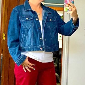 Sz 3 Chicos Platinum Jean jacket like new